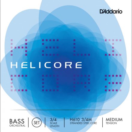 D'addario Helicore bőgőhúr készlet, 3/4 medium