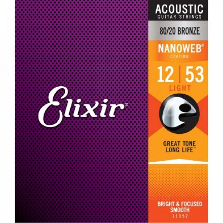 Elixir NANOWEB 11052 akusztikus, bronz gitárhúr készlet