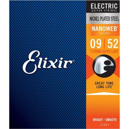 Elixir NANOWEB 12007 7-húros elektromos gitárhúr készlet