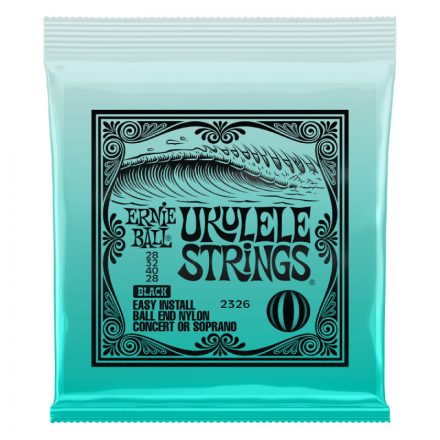 Ernie Ball 2326 ukulelehúr készlet, fekete