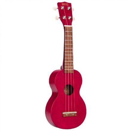 Mahalo MK1-TRD szoprán ukulele, Transparent Red