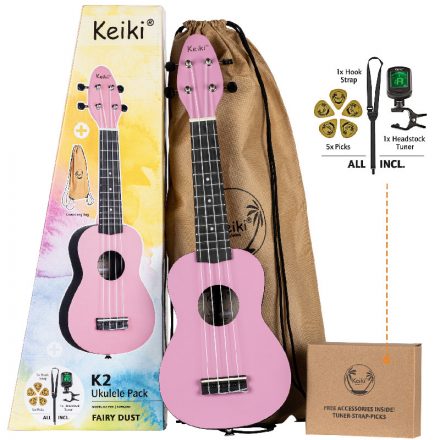 Ortega Keiki K2-FYD szoprán ukulele szett