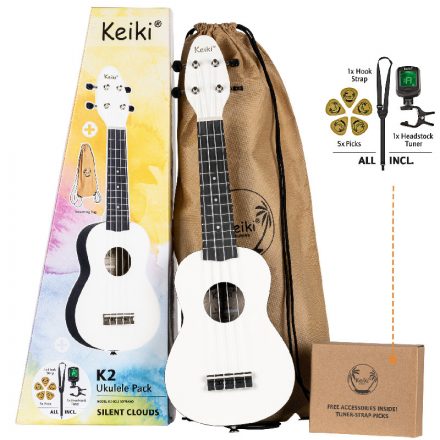 Ortega Keiki K2-SCL szoprán ukulele szett