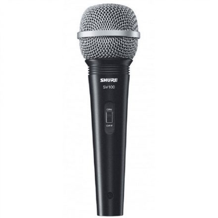 Shure SV100 dinamikus mikrofon, kapcsoló, XLR-Jack kábel