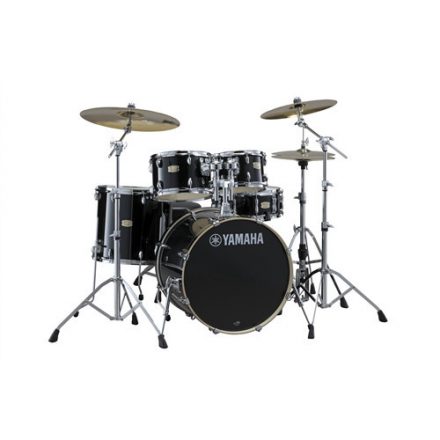 Yamaha SBP2F5RBL Stage Custom Birch dobfelszerelés, Raven Black, HW680 állvánnyal, cinek nélkül