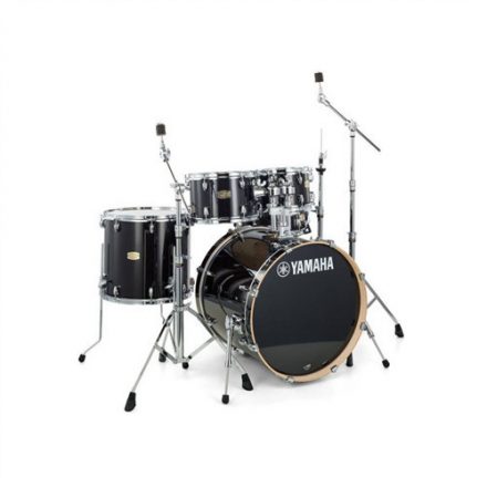 Yamaha SBP2F5RBL Stage Custom Birch dobfelszerelés, Raven Black, HW-680W állványzattal, cinek nélkül