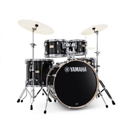 Yamaha SBP2F5RBL Stage Custom Birch dobfelszerelés, Raven Black, HW780 állványzattal, cinek nélkül